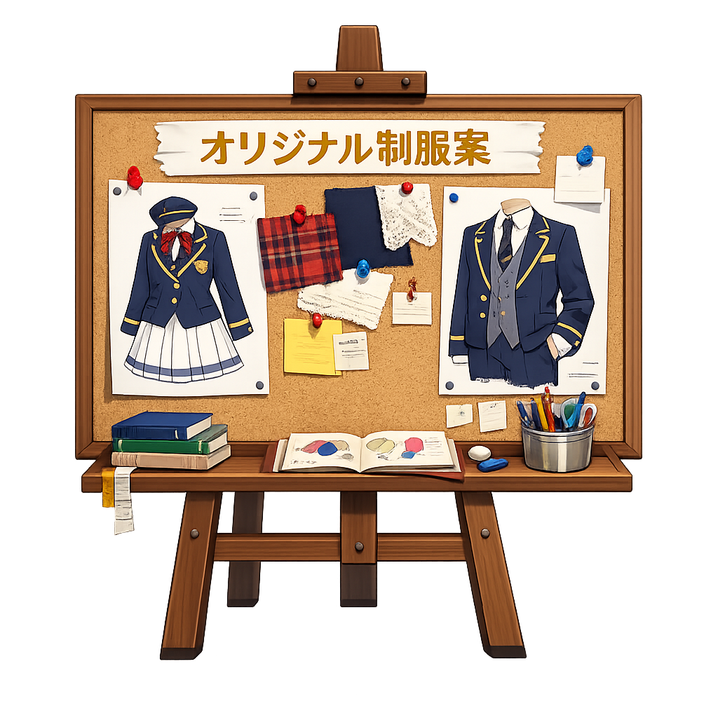 オリジナル制服案デザインボード